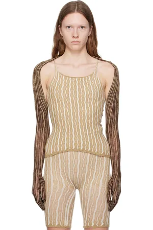Isa Boulder SSENSE Exclusive Brown & Beige Gloves