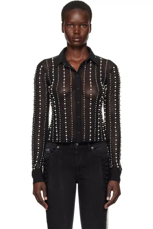 VERSACE Black Embellished Shirt