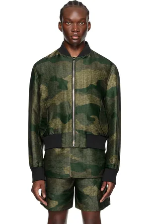 Balmain Khaki Camouflage Bomber Jacket