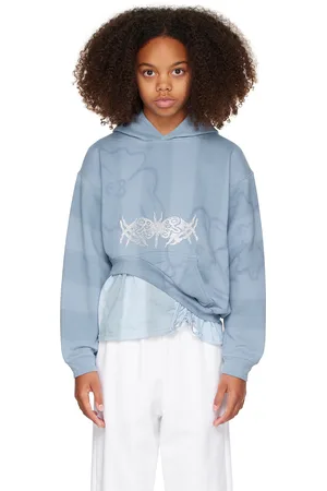 Collina Strada Kids Blue Tie-Dyed Hoodie
