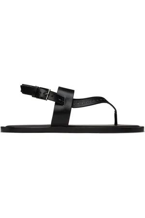 Max Mara Black Thongstitch Sandals