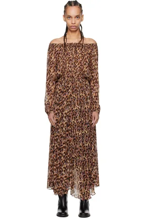 Isabel Marant Brown & Purple Volga Maxi Dress