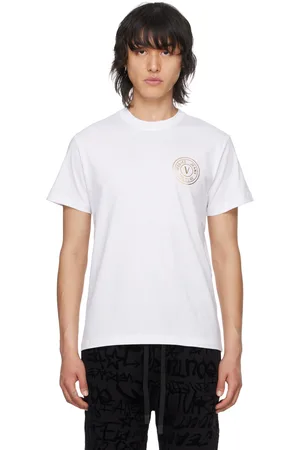 VERSACE White V-Emblem T-Shirt