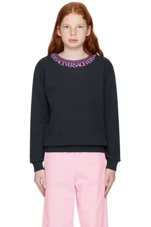 VERSACE Kids Navy Logo Sweatshirt