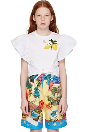 Dolce & Gabbana Kids White Ruffled T-Shirt