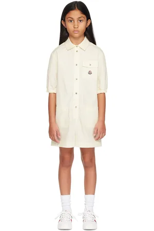 Moncler Kids Off-White Abito Romper
