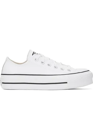 Converse White Chuck Taylor All Star Platform Leather Sneakers