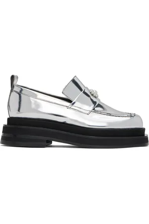Simone Rocha Silver Heart Toe Platform Loafers