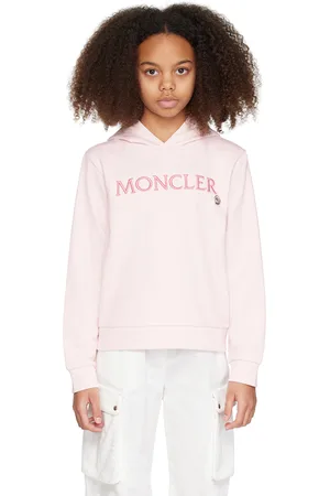 Moncler Kids Pink Embroidered Hoodie