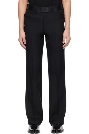 Maison Margiela Black Creased Trousers