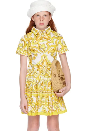 Dolce & Gabbana Kids Yellow Majolica Print Shirt