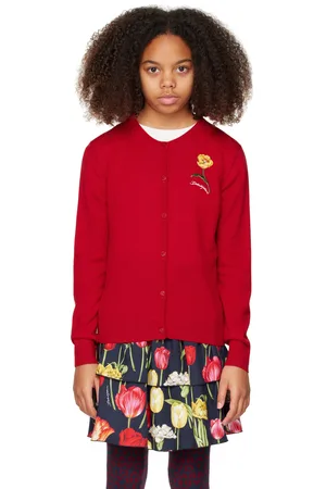 Dolce & Gabbana Kids Red Wool Cardigan