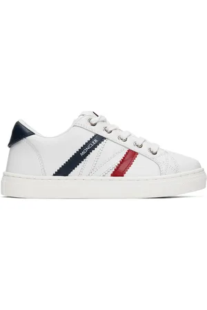 Moncler Kids White Petit Monaco M Big Kids Sneakers