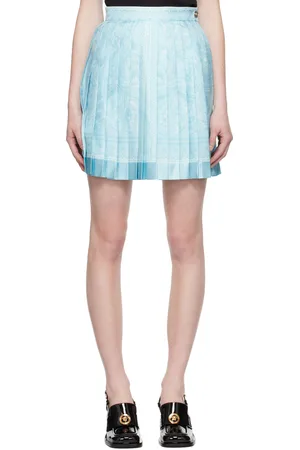 VERSACE Blue Barocco Miniskirt
