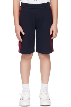 Moncler Kids Navy Striped Shorts