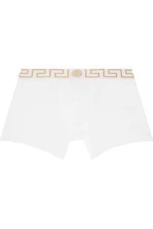 VERSACE White Greca Border Long Boxers