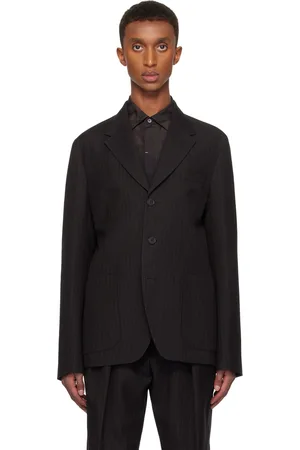 Paul Smith Black Wool Cotton Blend Blazer
