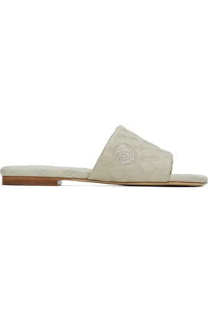 Burberry Beige Leather Quilt Sandals