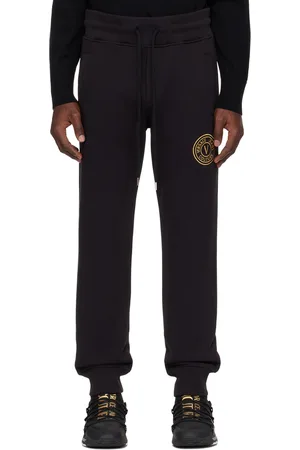 VERSACE Black V-Emblem Sweatpants