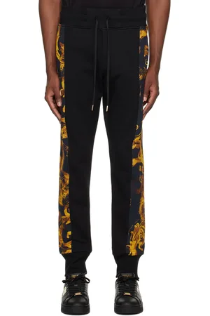 VERSACE Black Watercolour Couture Sweatpants