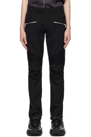 Balmain Black Tailored Biker Trousers