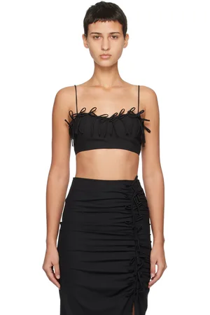 Ganni Black Drapey Camisole