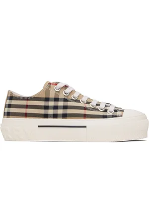 Burberry Beige Check Sneakers