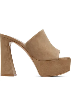 Gianvito Rossi Tan Holly Heeled Sandals
