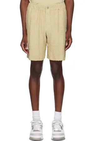 VERSACE Beige Barocco Jacquard Shorts