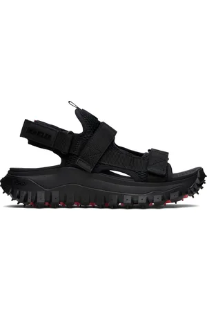 Moncler Black Trailgrip Vela Water-Repellent Sandals