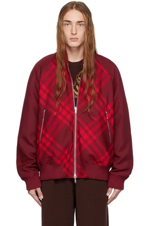 Burberry Red Reversible Bomber Jacket