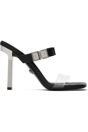VERSACE Black Medusa Heeled Sandals
