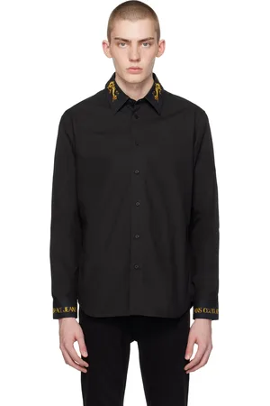 VERSACE Black Watercolor Couture Shirt
