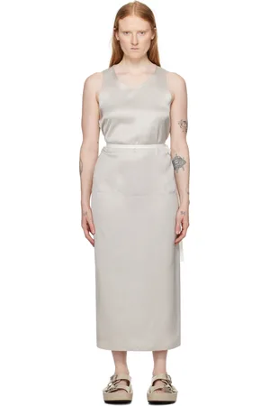Maison Margiela Gray Vented Maxi Dress