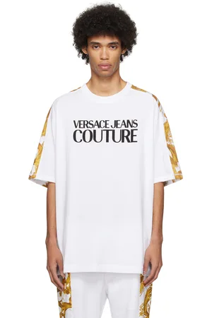 VERSACE White Watercolor Couture T-Shirt