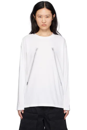 Maison Margiela White Printed Long Sleeve T-Shirt