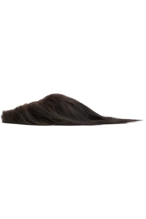Marni Brown Long Hair Fur Fussbett Slippers