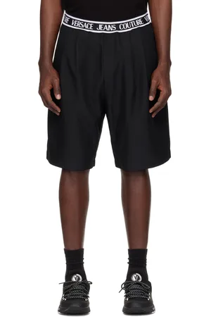 VERSACE Black Jacquard Shorts