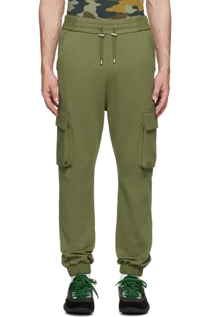 Balmain Khaki Paris Print Sweatpants
