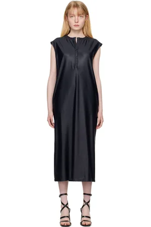 Max Mara Black Round Neck Midi Dress