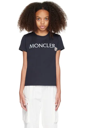 Moncler Kids Navy Embroidered T-Shirt