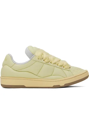 Lanvin Yellow Curb XL Leather Sneakers