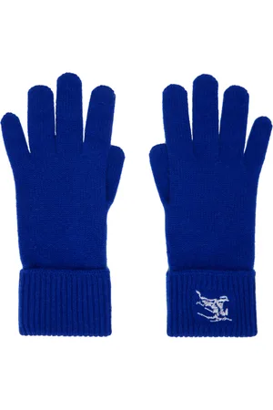 Burberry Blue Cashmere Blend Gloves