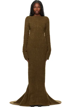 Rick Owens Tan Porterville Luna Maxi Dress