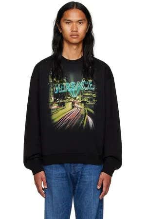 VERSACE Black Printed Sweatshirt