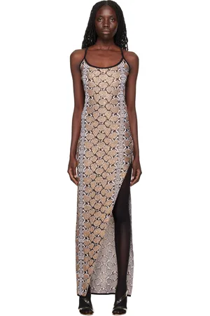 Balmain Gold Snakeskin Maxi Dress