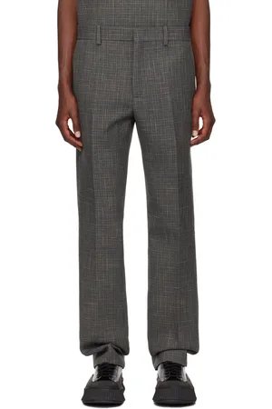 Jil Sander Gray Creased Trousers