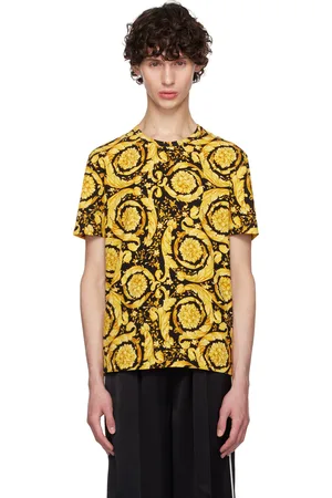 VERSACE Yellow & Black Barocco T-Shirt