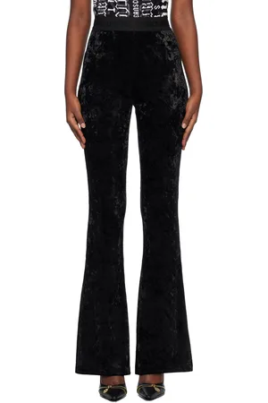 VERSACE Black Velour Lounge Pants