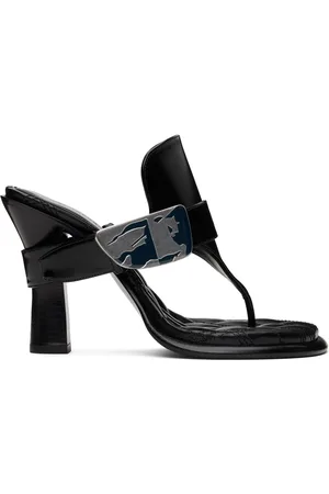 Burberry Leather Bay Heeled Sandals